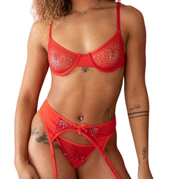 NWT Fleur Cachee "Holly" Lingerie Set - Picture 1 of 3